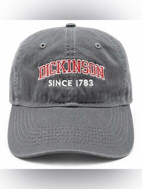 Dickinson College NCAA D3 Gray Adjustable Dad Hat Sportsman Strapback Cap